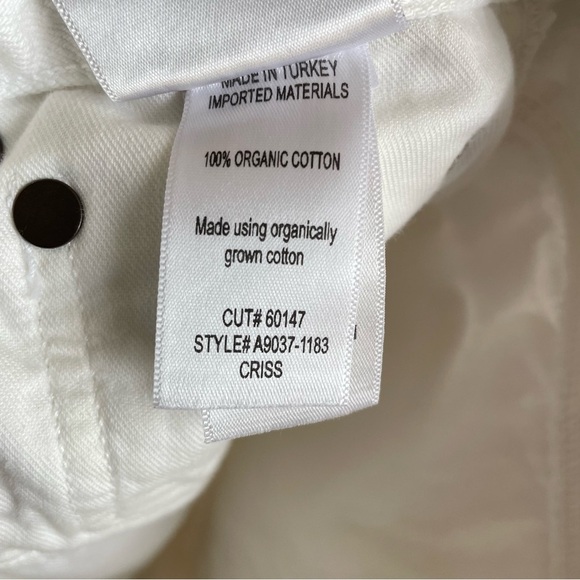 Agolde Criss Cross Straight Jeans in Element White Size 26 - Picture 7 of 9